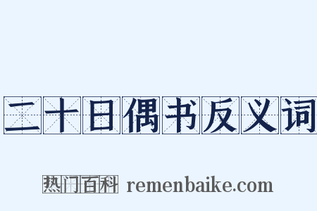 二十日偶书反义词是什么意思的图片